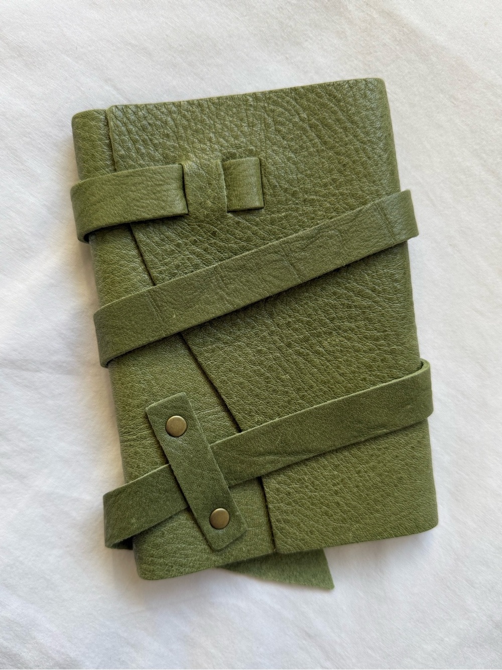 Portland Leather Goods Green Leather Wrap Journal